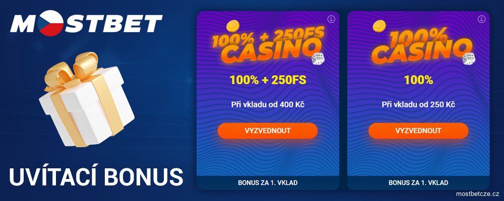 Uvítací bonus pro hráče Mostbet CZ