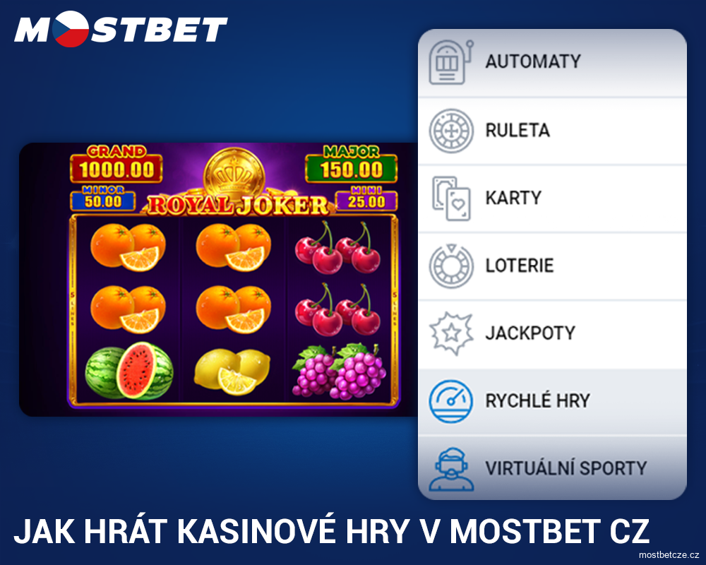 Návod k hrám v kasinu Mostbet CZ